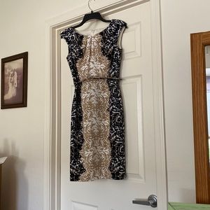 Black / tan womens dress